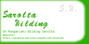 sarolta wilding business card